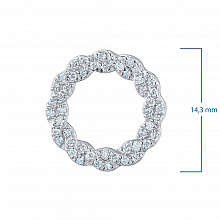 14K White Gold Pendant with 48 Round-Cut Lab-Created Diamonds 0.331 CT.TW