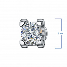 White Gold Earring Studs with 2 Round-Cut Diamonds 0.477 CT.TW