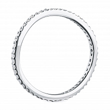 14K White Gold Ring with 46 Round-Cut Lab-Created Diamonds 0.262 CT.TW