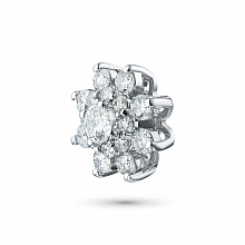 14K White Gold Pendant with 17 Round-Cut Lab-Created Diamonds 0.736 CT.TW