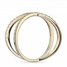 14K Yellow Gold Ring with 45 Round-Cut Lab-Created Diamonds 0.58 CT.TW