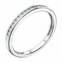 14K White Gold Ring with 13 Round-Cut Lab-Created Diamonds 0.114 CT.TW