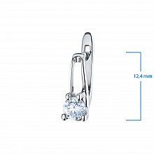 14K White Gold Earrings with 2 Round-Cut Lab-Created Diamonds 1.024 CT.TW