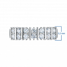 14K White Gold Ring with 14 Round-Cut Lab-Created Diamonds 0.502 CT.TW