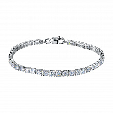14K White Gold Bracelet with 38 Round-Cut Lab-Created Diamonds 5.404 CT.TW