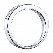 14K White Gold Ring with 7 Round-Cut Lab-Created Diamonds 0.619 CT.TW