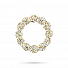 14K Yellow Gold Pendant with 48 Round-Cut Lab-Created Diamonds 0.331 CT.TW