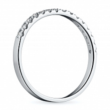 Sterling Silver Ring with 15 Round-Cut Lab-Created Diamonds 0.145 CT.TW