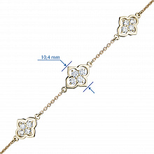 14K Yellow Gold Bracelet with 12 Round-Cut Lab-Created Diamonds 0.749 CT.TW