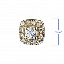 14K Yellow Gold Earring Studs with 26 Round-Cut Lab-Created Diamonds 1.479 CT.TW