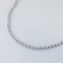 14K White Gold Necklace with 539 Round-Cut Lab-Created Diamonds 6.304 CT.TW