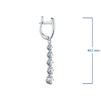 14K White Gold Earrings with 10 Round-Cut Lab-Created Diamonds 1.38 CT.TW - изображение 2
