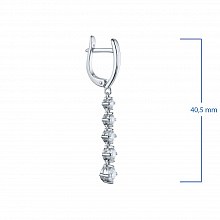 14K White Gold Earrings with 10 Round-Cut Lab-Created Diamonds 1.279 CT.TW