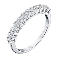 Sterling Silver Ring with 37 Round-Cut Lab-Created Diamonds 0.71 CT.TW - изображение 1