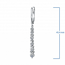 Sterling Silver Earrings with 12 Round-Cut Lab-Created Diamonds 0.306 CT.TW