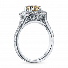 14K White Gold Ring with 67 Round-Cut Lab-Created Diamonds 1.746 CT.TW