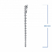 14K White Gold Earrings with 28 Round-Cut Lab-Created Diamonds 2.132 CT.TW