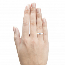 Sterling Silver Ring with 1 Round-Cut Lab-Created Diamond 0.284 CT.TW