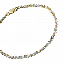 14K Yellow Gold Bracelet with 58 Round-Cut Lab-Created Diamonds 1.771 CT.TW