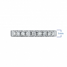 14K White Gold Ring with 9 Round-Cut Lab-Created Diamonds 0.334 CT.TW