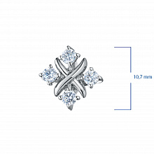 Sterling Silver Pendant with 4 Round-Cut Lab-Created Diamonds 0.31 CT.TW