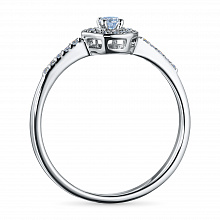 Sterling Silver Ring with 23 Round-Cut Lab-Created Diamonds 0.161 CT.TW