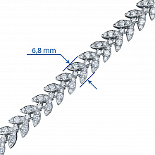 14K White Gold Bracelet with 267 Round-Cut Lab-Created Diamonds 2.554 CT.TW