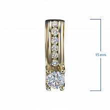 Yellow Gold Pendant with 7 Round-Cut Lab-Created Diamonds 0.641 CT.TW