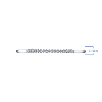 14K White Gold Bracelet with 25 Round-Cut Lab-Created Diamonds 0.878 CT.TW - изображение 3