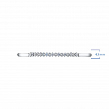 14K White Gold Bracelet with 25 Round-Cut Lab-Created Diamonds 1.088 CT.TW