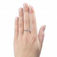 14K Yellow Gold Ring with 7 Round-Cut Lab-Created Diamonds 0.663 CT.TW