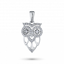 Sterling Silver Pendant with 46 Round-Cut Lab-Created Diamonds 0.229 CT.TW
