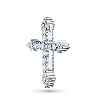 Sterling Silver Pendant with 23 Round-Cut Lab-Created Diamonds 0.443 CT.TW - изображение 6