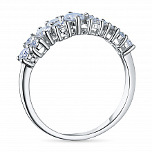 14K White Gold Ring with 13 Round-Cut Lab-Created Diamonds 1.31 CT.TW