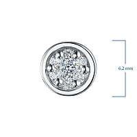 Sterling Silver Pendant with 7 Round-Cut Lab-Created Diamonds 0.114 CT.TW - изображение 3