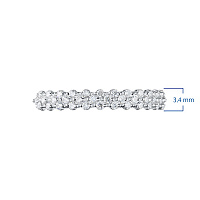 Sterling Silver Ring with 37 Round-Cut Lab-Created Diamonds 0.71 CT.TW - изображение 3