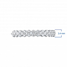 Sterling Silver Ring with 37 Round-Cut Lab-Created Diamonds 0.326 CT.TW