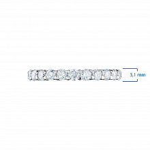 14K White Gold Ring with 11 Round-Cut Lab-Created Diamonds 0.735 CT.TW