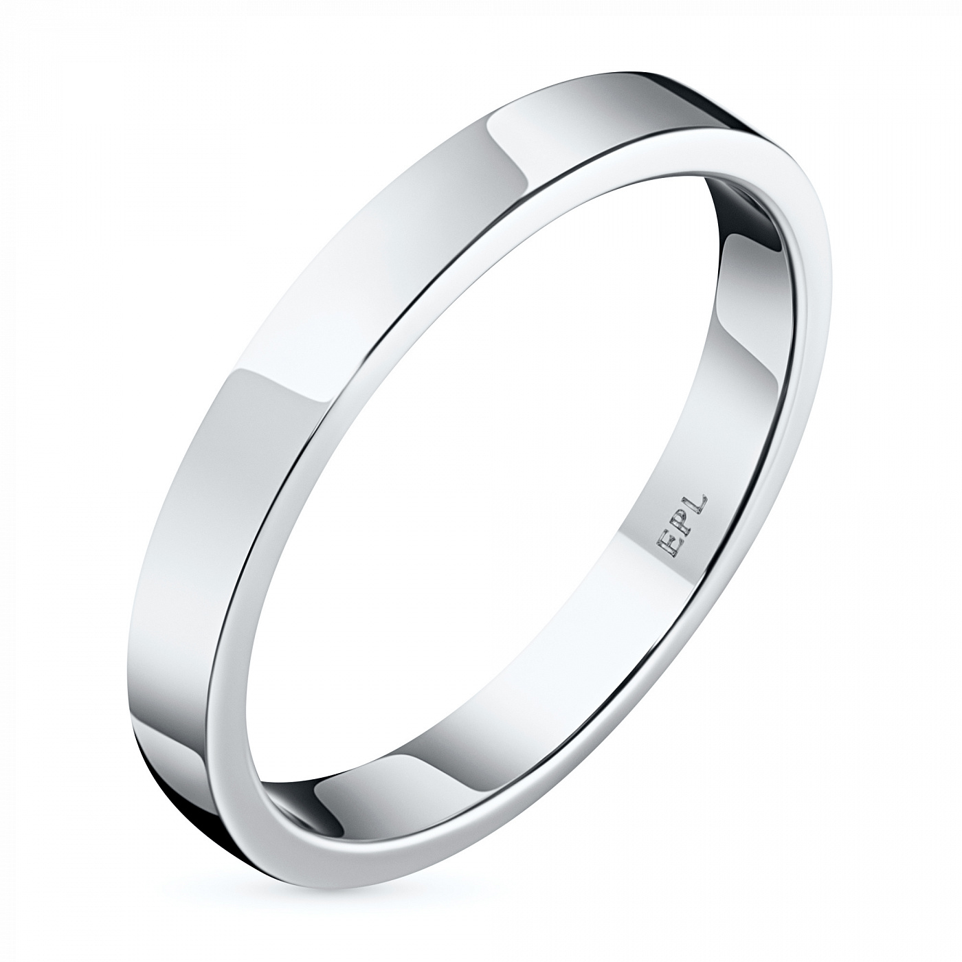 His and Hers Matching White Gold Polish Wedding Bands Rings 6mm and 4m –  jringstudio