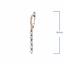 14K Rose Gold Earrings with 10 Round-Cut Lab-Created Diamonds 0.406 CT.TW
