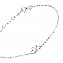 Sterling Silver Bracelet with 1 Round-Cut Lab-Created Diamond 0.021 CT.TW