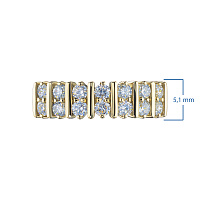 Yellow Gold Ring with 14 Round-Cut Lab-Created Diamonds 0.568 CT.TW - изображение 3