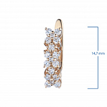 14K Rose Gold Earrings with 34 Round-Cut Lab-Created Diamonds 0.512 CT.TW