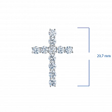 14K White Gold Pendant with 11 Round-Cut Lab-Created Diamonds 0.931 CT.TW