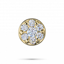 14K Yellow Gold Pendant with 7 Round-Cut Lab-Created Diamonds 0.153 CT.TW