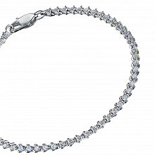 14K White Gold Bracelet with 56 Round-Cut Lab-Created Diamonds 2.005 CT.TW