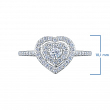 Sterling Silver Ring with 53 Round-Cut Lab-Created Diamonds 0.419 CT.TW