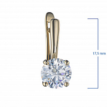 14K Yellow Gold Earrings with 2 Round-Cut Lab-Created Diamonds 3.023 CT.TW