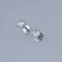 14K White Gold Earring Studs with 2 Round-Cut Lab-Created Diamonds 1.437 CT.TW - изображение 5