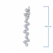 White Gold Earrings with 28 Round-Cut Lab-Created Diamonds 1.957 CT.TW